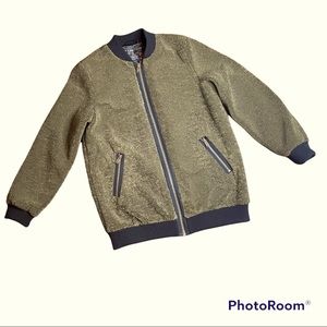 Pendleton Men’s Army Green and Black Sherpa Bomber Jacket Size Small